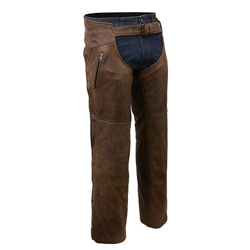 Brown sold leather chaps