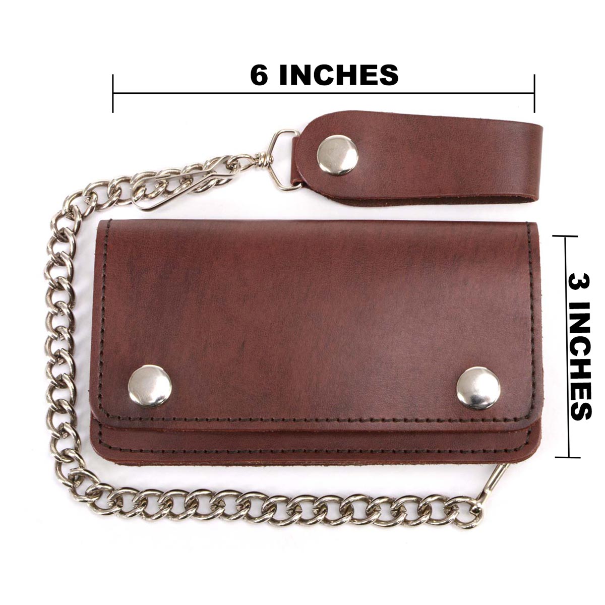 Milwaukee Leather MLW7884 Men s 6 Inch Antique Brown Leather Bi Fold LeatherUp USA