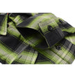 Milwaukee Leather MNG11657 Men's Black and Green with White Long Sleeve Cotton Flannel Shirt