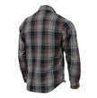 Milwaukee Leather MNG11658 Men's Black and Grey with Red Long Sleeve Cotton Flannel Shirt