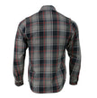 Milwaukee Leather MNG11658 Men's Black and Grey with Red Long Sleeve Cotton Flannel Shirt