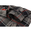 Milwaukee Leather MNG11658 Men's Black and Grey with Red Long Sleeve Cotton Flannel Shirt