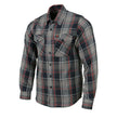 Milwaukee Leather MNG11658 Men's Black and Grey with Red Long Sleeve Cotton Flannel Shirt