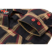 Milwaukee Leather MNG11669 Men's Black and Yellow with Red Long Sleeve Cotton Flannel Shirt