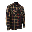 Milwaukee Leather MNG11669 Men's Black and Yellow with Red Long Sleeve Cotton Flannel Shirt