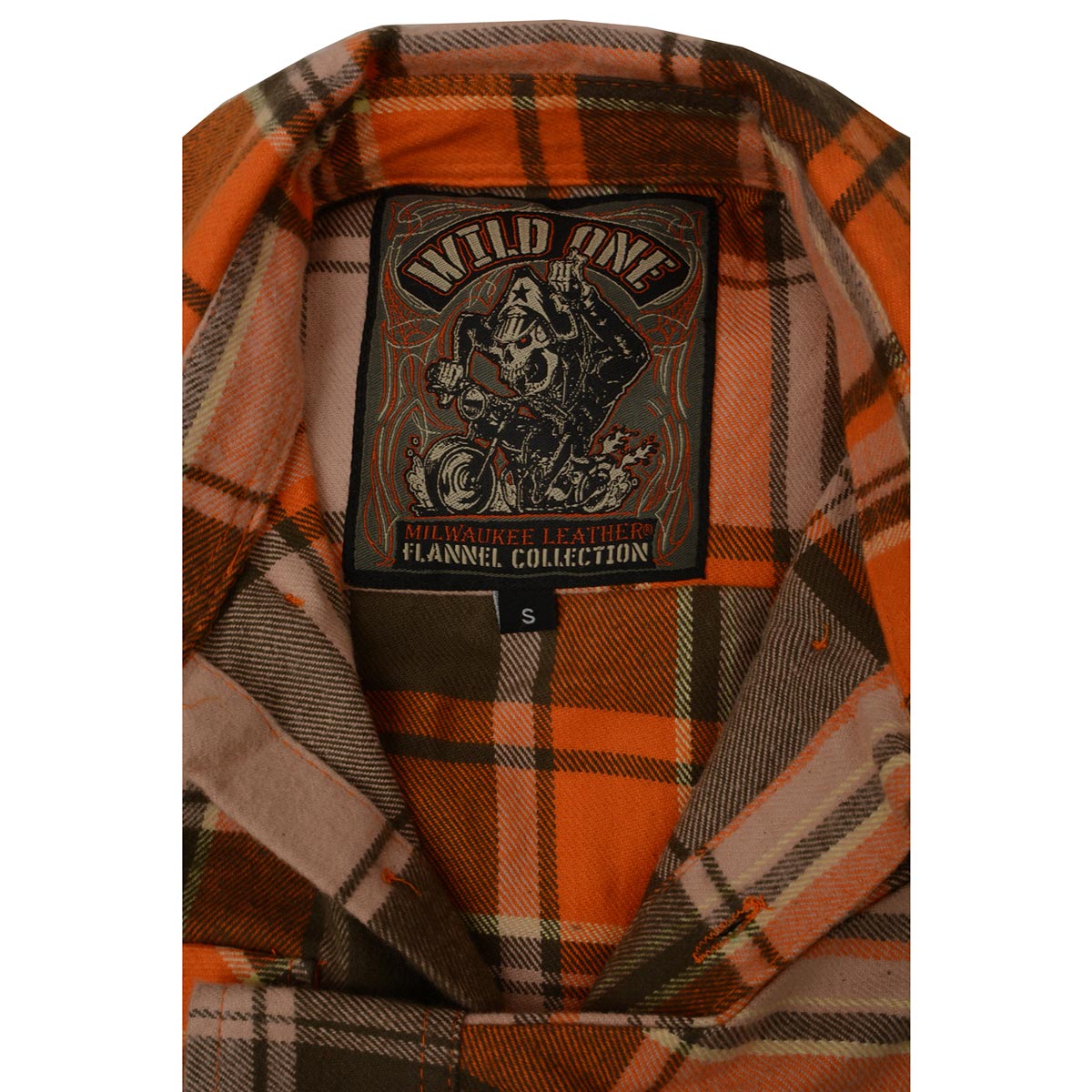 Milwaukee Leather Men's 'Wild One' Brown/Orange Long Sleeve 10.5