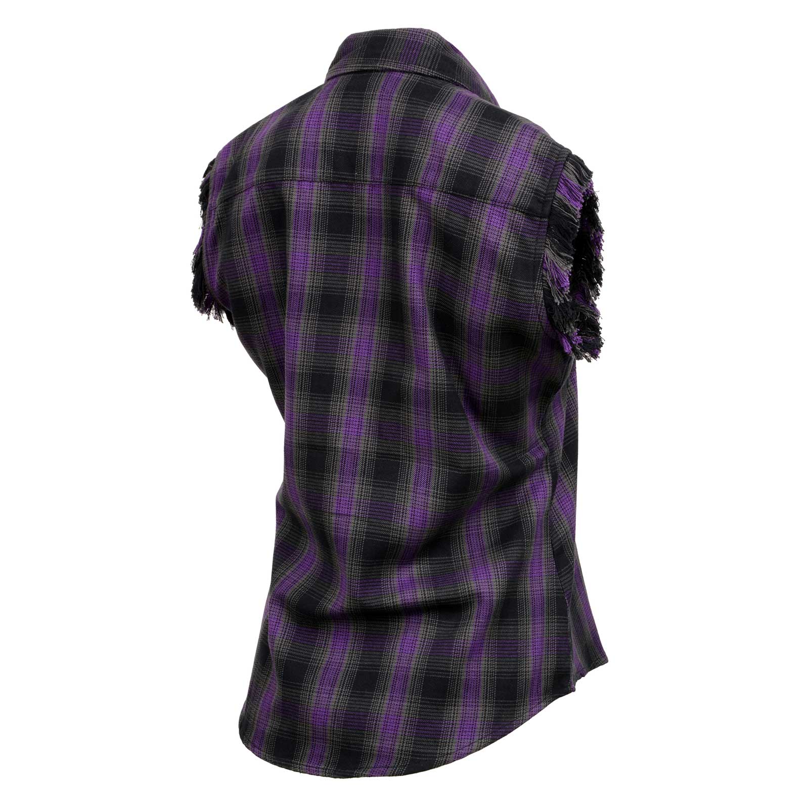 Milwaukee Leather MNG21624 Women's Flannel Black/Purple Button Down –  LeatherUp USA