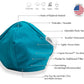 Air Soul MP7923FM Blue and White Protective Face Mask with Optional Filter Pocket