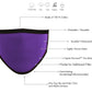 Milwaukee Leather MP7924FM Ladies 'Black and Purple' 100 % Cotton Protective Face Mask with Optional Filter Pocket