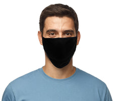 Milwaukee Leather MP7924FM 'Solid Black' 100 % Cotton Protective Face Mask with Optional Filter Pocket