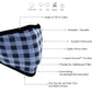 Milwaukee Leather MP7924FM 'Blue Checkered' 100 % Cotton Protective Face Mask with Optional Filter Pocket