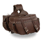 Milwaukee Leather MP8335RT Large Retro Brown PVC Zip-Off Throw Over Saddlebags