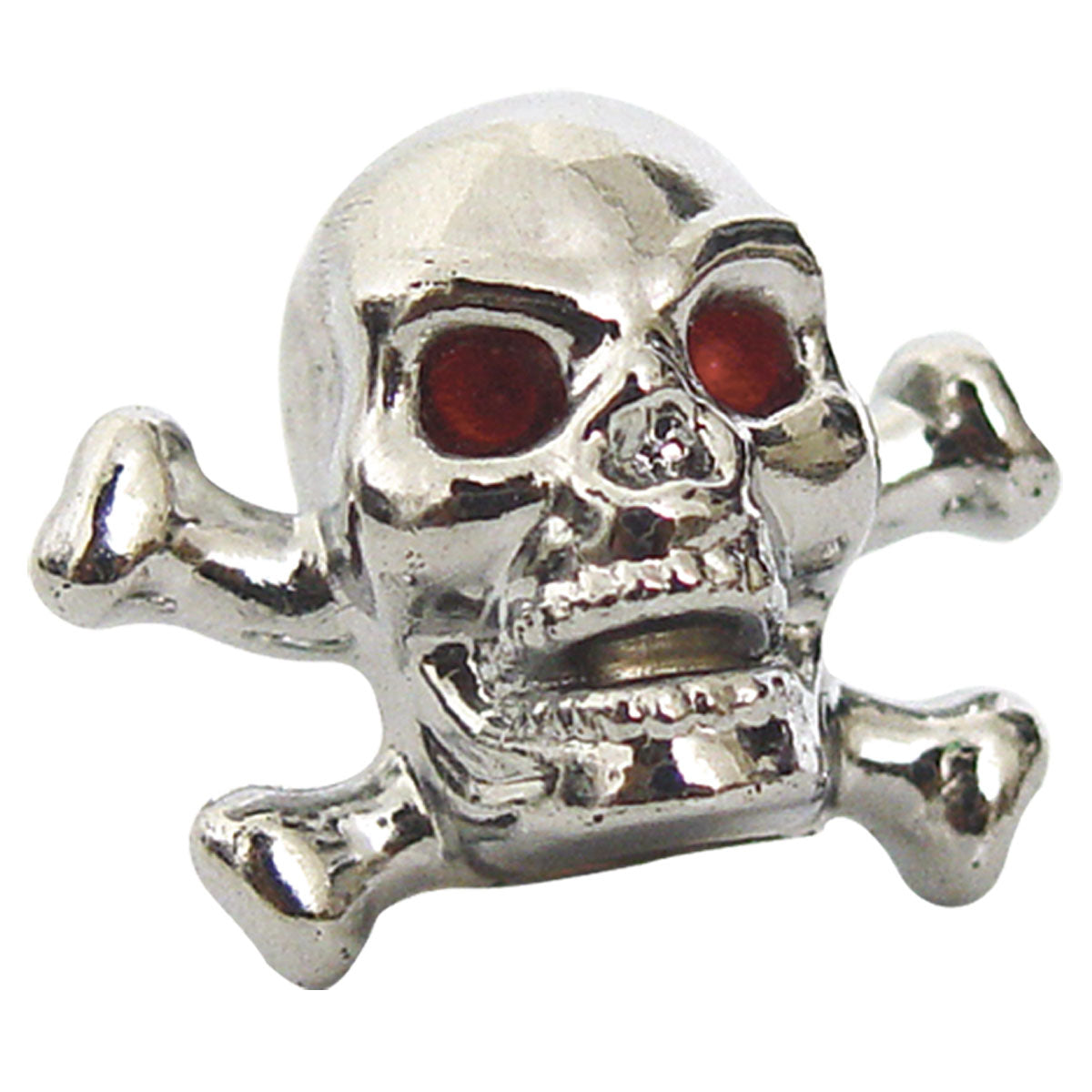 Hot Leathers MPA1219 Chrome Skull and Bones Valve Caps Cover