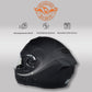 Milwaukee Helmets Breeze Flat Black Advanced Motorcycle Modular Helmet w/ Drop Down Visor DOT Approved MPH9814DOT