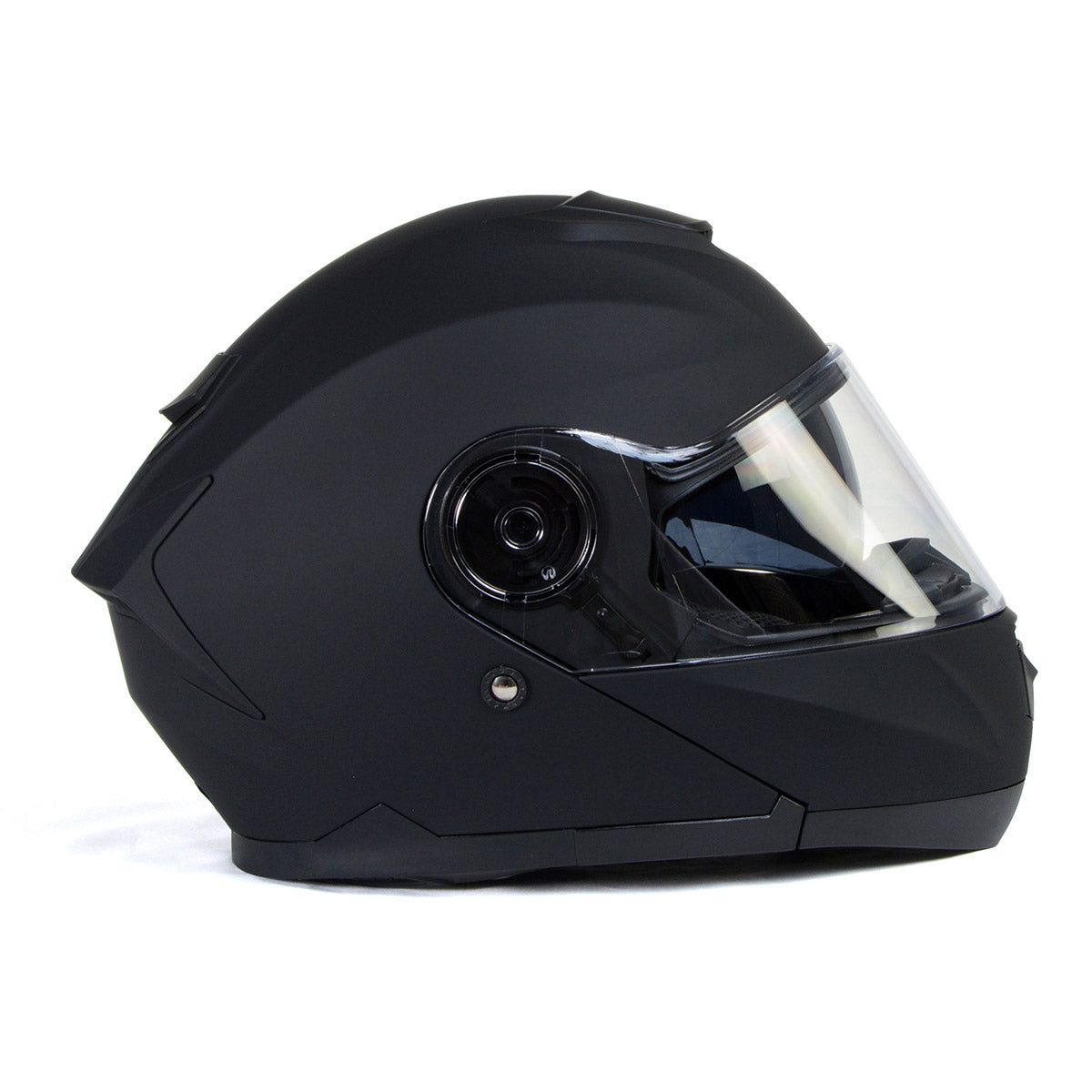 Milwaukee Helmets Breeze Flat Black Advanced Motorcycle Modular Helmet w/ Drop Down Visor DOT Approved MPH9814DOT