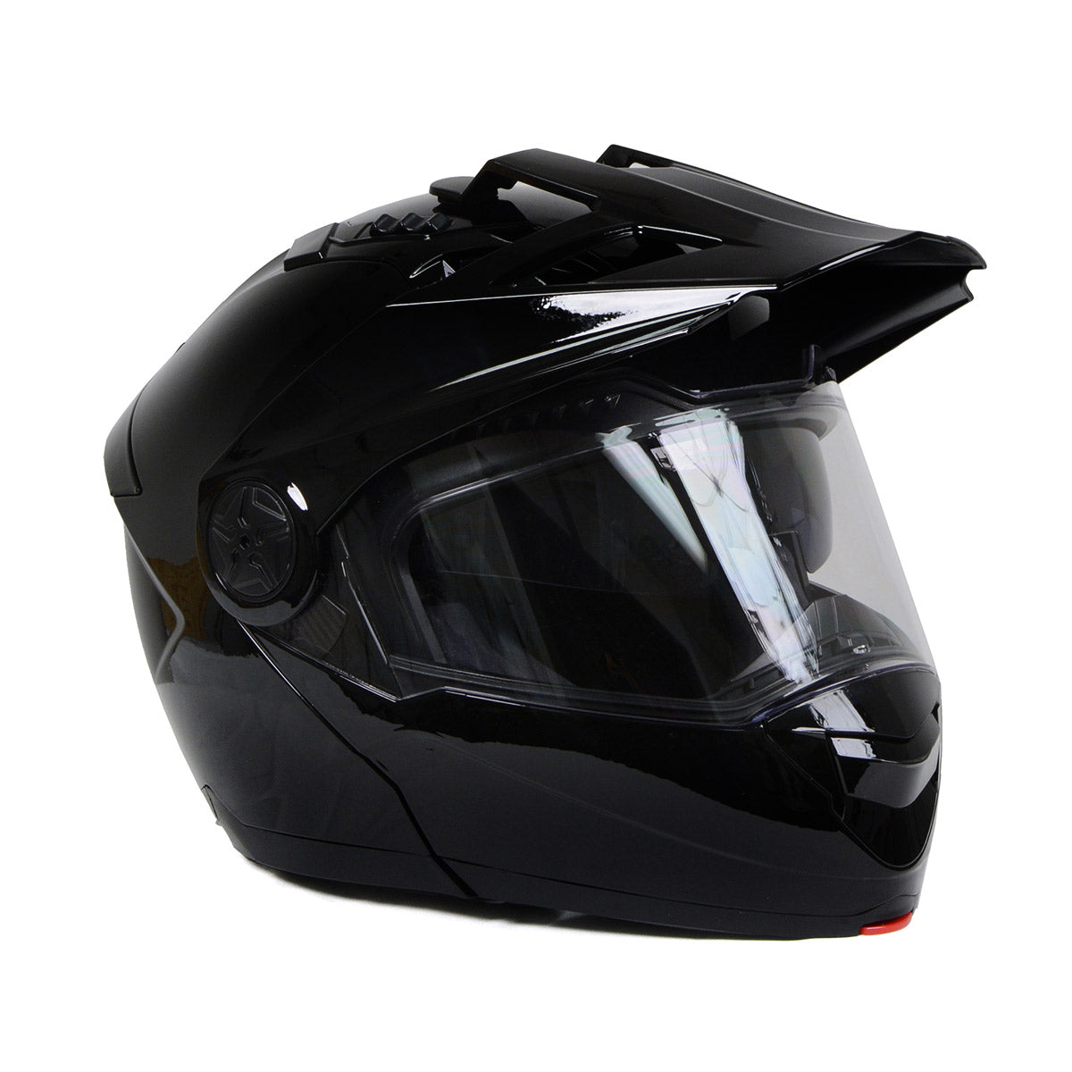 Milwaukee Helmets Gloss Black Ominous Dual Sport Advanced Motorcycle Modular Helmet DOT Approved MPH9821DOT