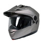 Milwaukee Helmets Silver Ominous Dual Sport Advanced Motorcycle Modular Helmet for Men and Women Biker DOT Approved MPH9822DOT