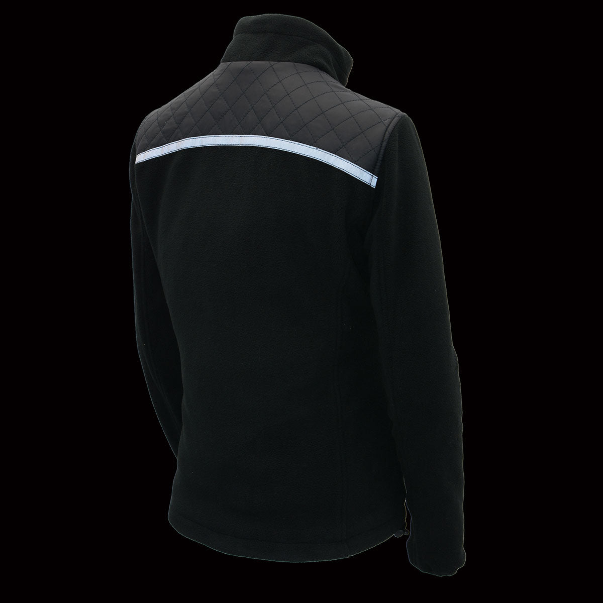 Milwaukee Leather MPL2784 Women's Black Micro Fleece Jacket with Reflective Stripes