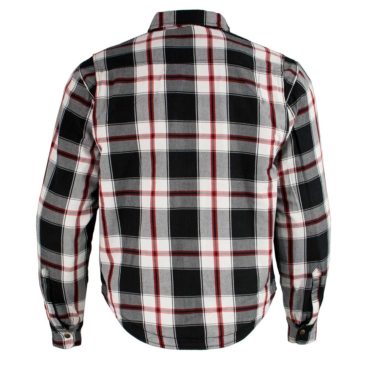 Milwaukee Leather MPM1625 Men's Plaid Flannel Biker Shirt with CE Approved  Armor - Reinforced w/ Aramid Fibers