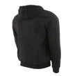 Milwaukee Leather MPM1788 Men's Black CE Approved Armored Riding Hoodie Sweater with Aramid by DuPont Fibers