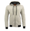 Milwaukee Leather MPM1788 Men's Silver CE Approved Armored Riding Hoodie Sweater with Aramid by DuPont Fibers