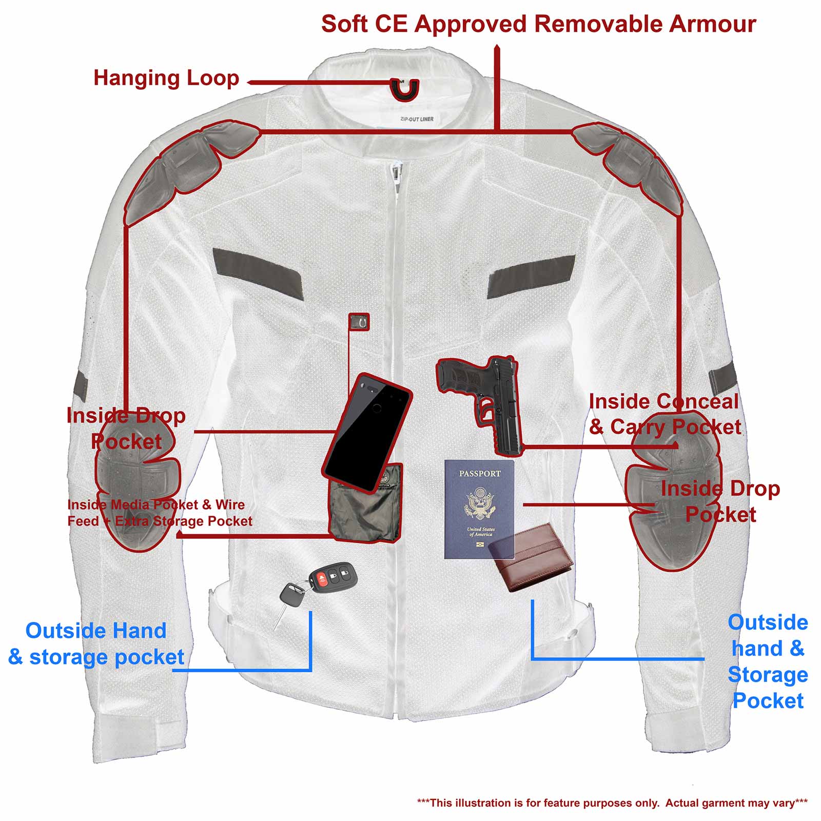 Ce approved motorcycle jackets best sale