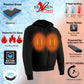 Nexgen Heat MPM1713SET Men's Fiery Black Heated Sweatshirt Jacket Hoodie for Winter w/Battery Pack