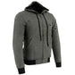 Nexgen Heat MPM1713SET Men's “Fiery’’ Heated Hoodie - Grey Zipper Front Sweatshirt Jacket for Winter w/Battery Pack