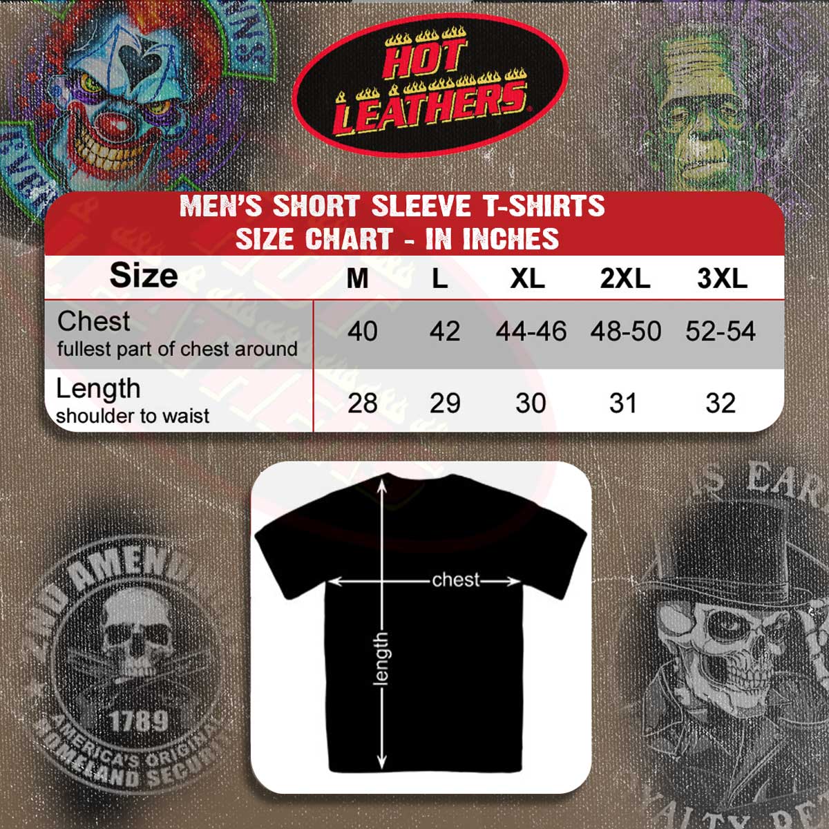 Hot Leathers GMS1126 Men’s ‘Ride or Die Saloon’ Charcoal T-Shirt