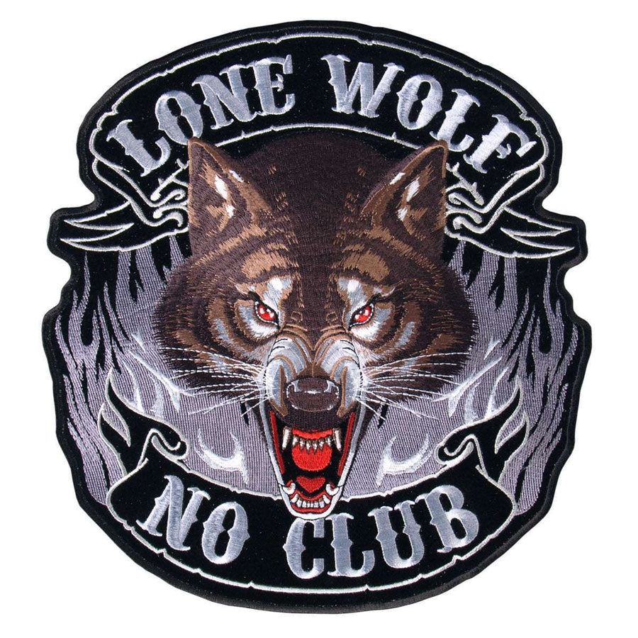 Hot Leathers Patch Lone Wolf Full Face 10" Ppa3857