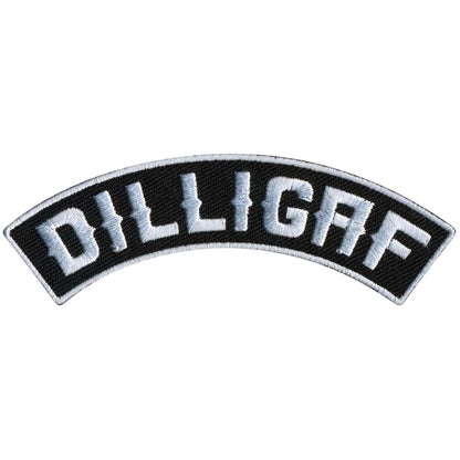 Hot Leathers DILLIGAF 4” X 1” Top Rocker Patch PPM4126