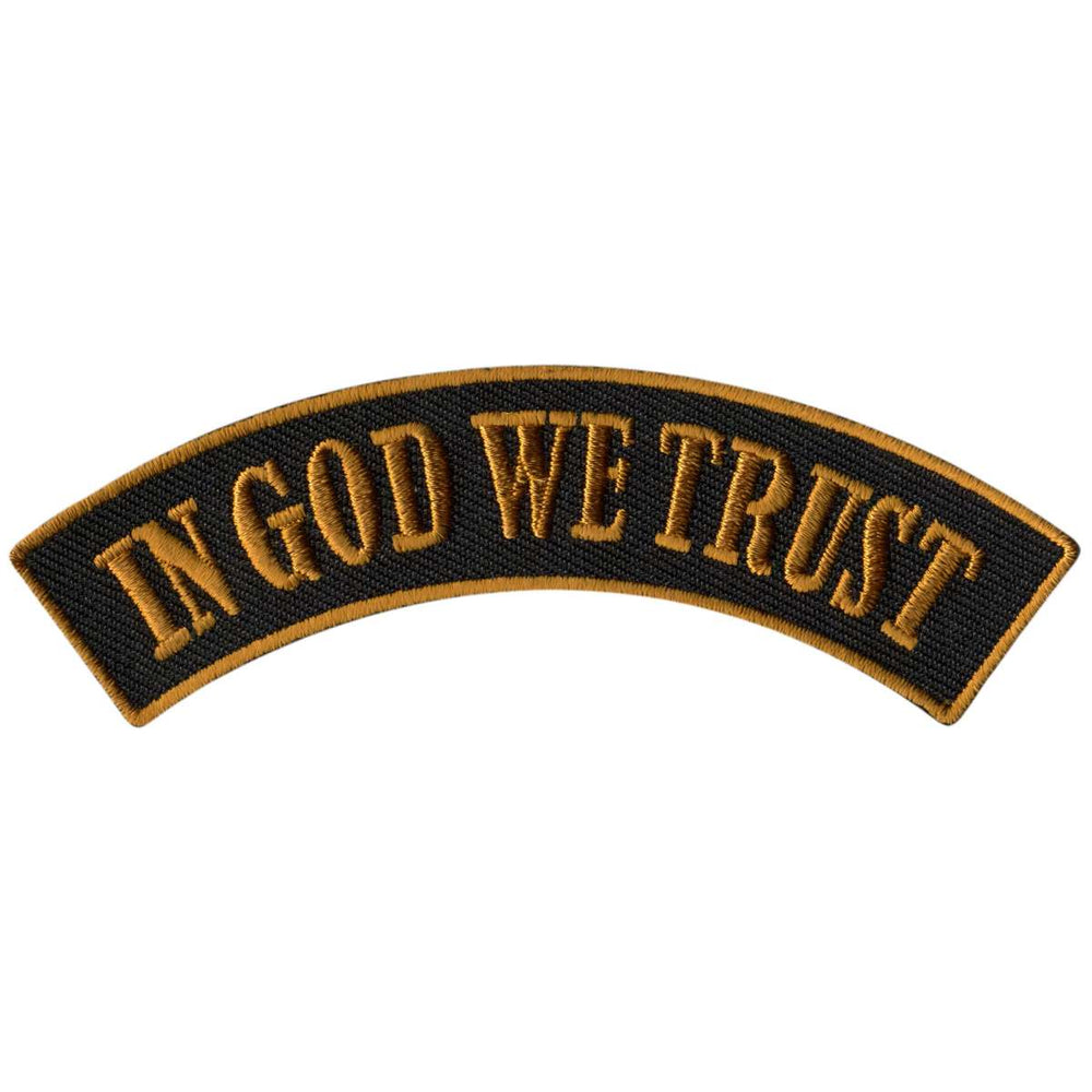 Hot Leathers In God We Trust 4” X 1” Top Rocker Patch PPM4136