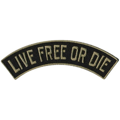 Hot Leathers Live Free Or Die 4” X 1” Top Rocker Patch PPM4140