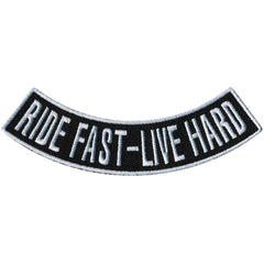 Hot Leathers Ride Fast - Live Hard 4” X 1” Bottom Rocker Patch PPM5204