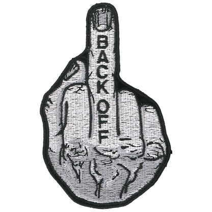 Hot Leathers Back Off Middle Finger 4" Patch PPQ1010