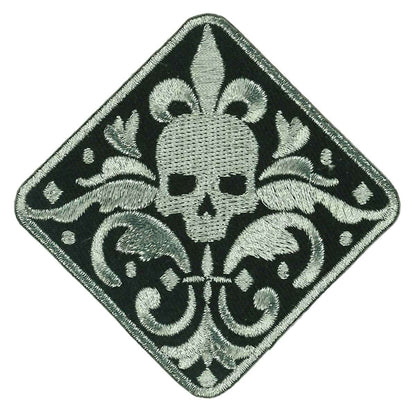 Hot Leathers 3" Fleur De Skull Patch PPS1060