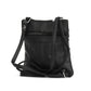 Hot Leathers Small Black Leather Purse with 3 Zippers PUA1165