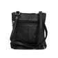 Hot Leathers Small Black Leather Purse with 3 Zippers PUA1165