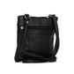 Hot Leathers Small Black Leather Purse with 3 Zippers PUA1165