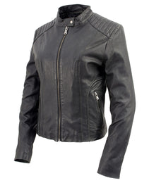 Milwaukee Leather Vintage SFL2814 Women's Black Leather Motorcycle Style Fashion Jacket