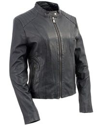 Milwaukee Leather Vintage SFL2814 Women's Black Leather Motorcycle Style Fashion Jacket