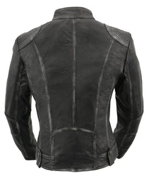 Milwaukee Leather SFL2830 Women's Black Sheepskin Scuba Style Fashion Leather Jacket