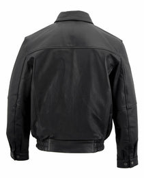 Milwaukee Leather Men's Classic Black Bomber Leather Jacket SFM1519