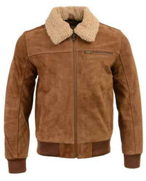 Milwaukee Leather Vintage SFM1818 Men's Classic Beige Suede Leather Fashion Coat Jacket w/ Front Zipper Closure