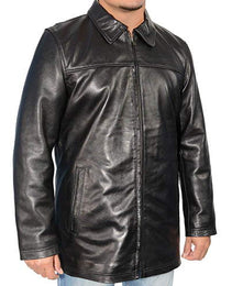 Milwaukee Leather SFM1820 Men's Classic 'JD' Black Lambskin Leather Jacket with Zipper Closure