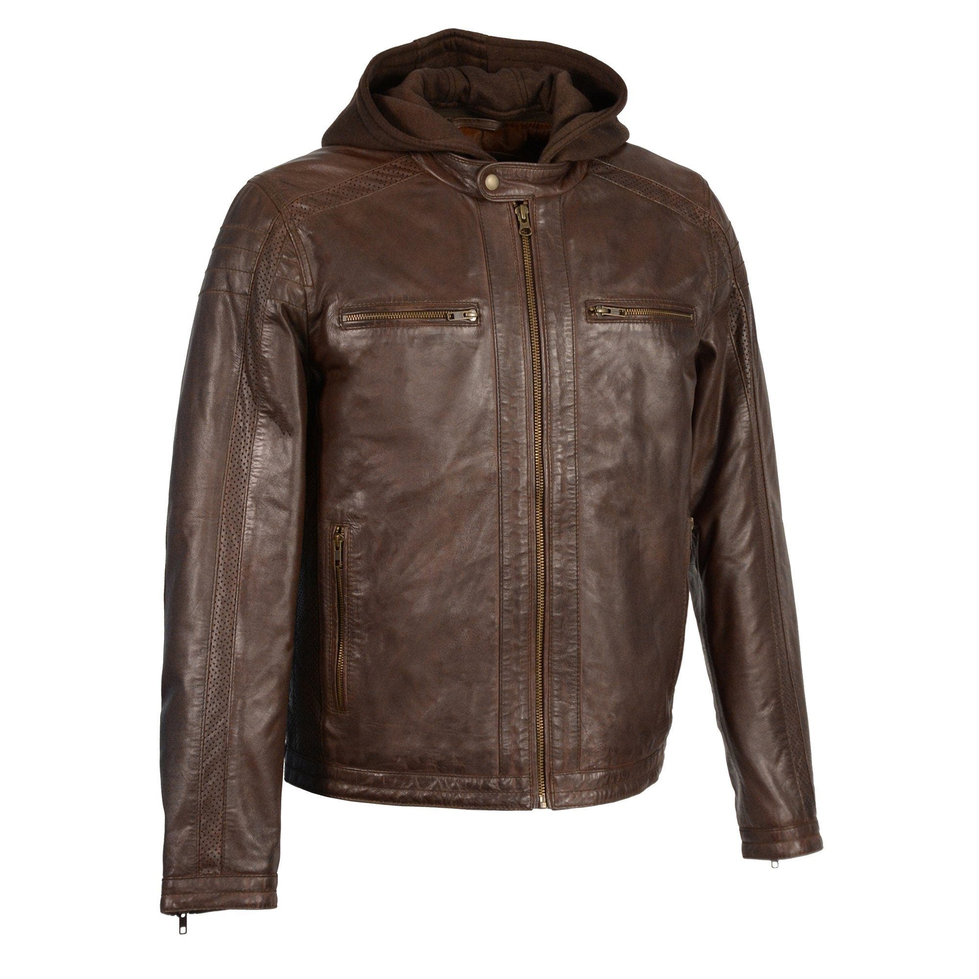 Milwaukee Leather SFM1845 Men's Brown Fashion Casual Leather Jacket ...