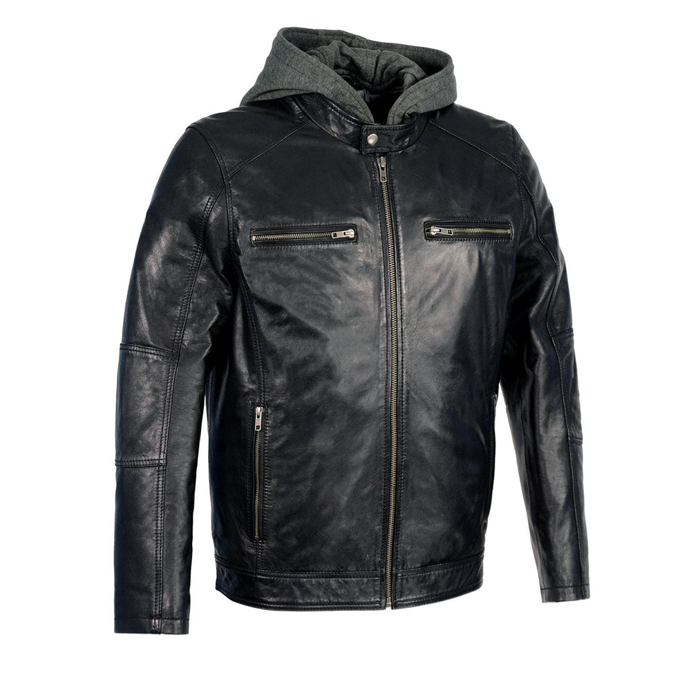 Milwaukee Leather SFM1850 Men's Black Snap Collar Motorcycle Style ...