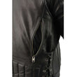 Milwaukee Leather SH1010 Men's 'Scooter' Black Vented Leather Jacket with Side Laces