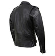 Milwaukee Leather SH1011 Black Classic Brando Motorcycle Jacket for Men Made of Cowhide Leather w/ Side Lacing