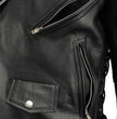 Milwaukee Leather SH1011TALL Black Classic Brando Motorcycle Jacket for Men Made of Cowhide Leather w/ Side Lacing